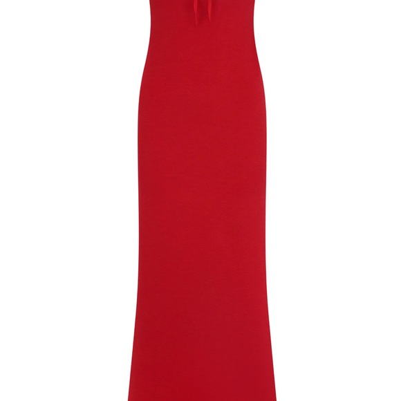 Meshki Ruffle Off Shoulder Maxi Dress - Ruby - Picture 2 of 5